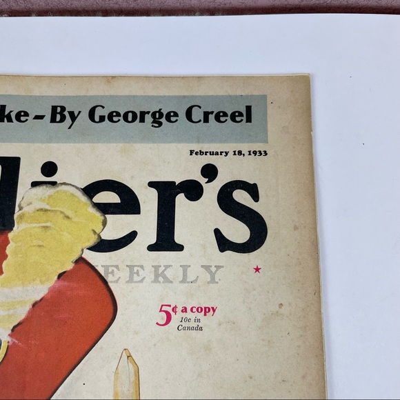 Vintage Collier's Magazine National Weekly February 18, 1933 - Picture 2 of 6